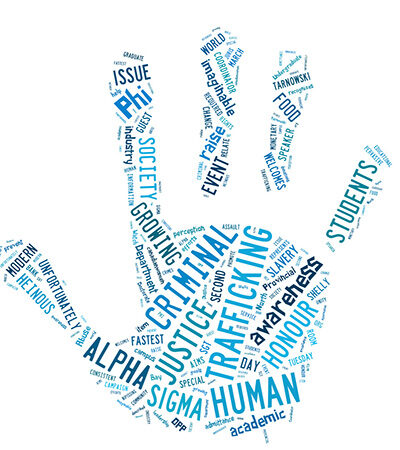Human trafficking hand