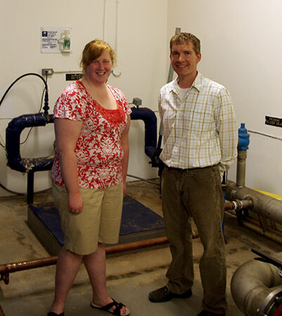 Dan Walters inside Dokis Nation water filtration plant
