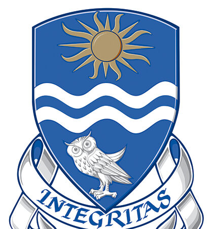 Colour Crest with full white outline CMYK