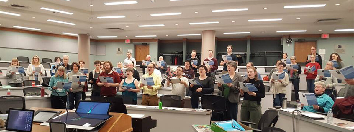 Near North Voices rehearsal