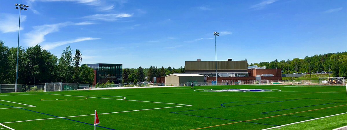 Turf field ground level