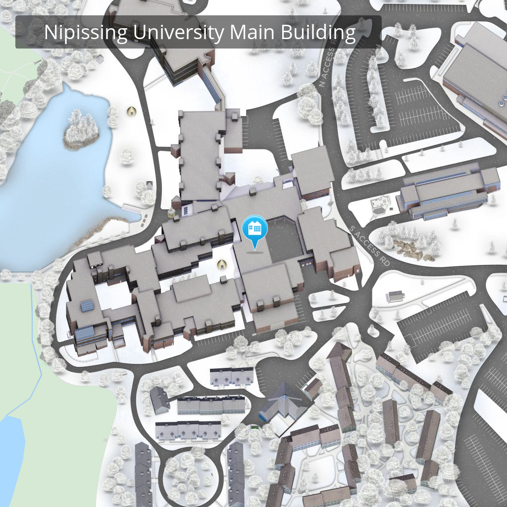 Map of nipissing university campus